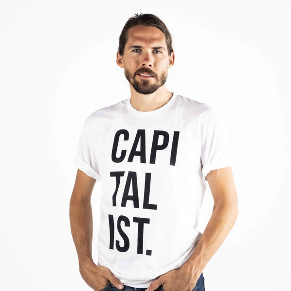 Capitalist T Shirt | White - Official TPUSA Merch
