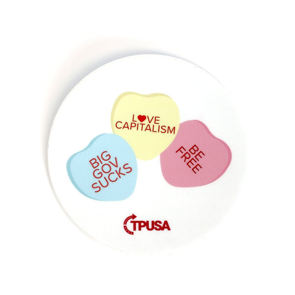 Conservative Hearts Sticker - Official TPUSA Merch