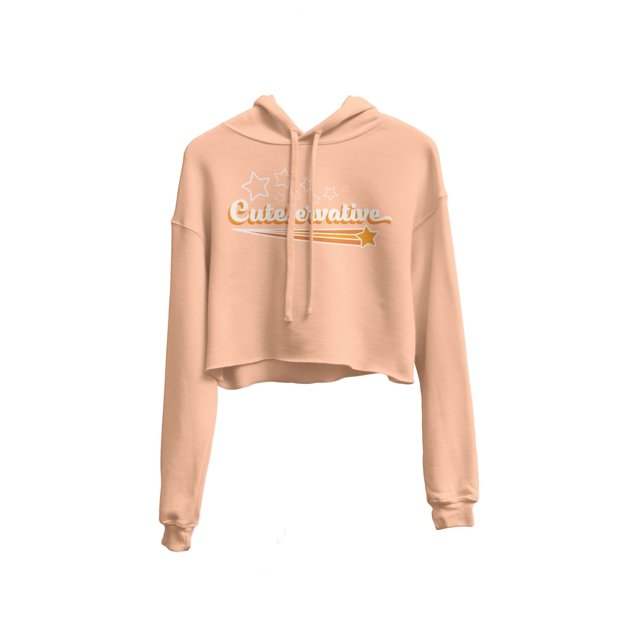 Cuteservative Crop Top Hoodie Blush