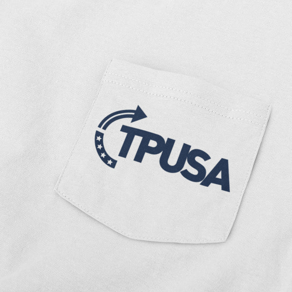 Don't Take The Bait Long Sleeve Pocket T-Shirt | White - Official TPUSA Merch