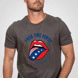 Free the First T-Shirt | Stone Grey - Official TPUSA Merch