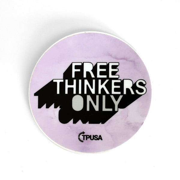 Free Thinkers Only Sticker - Official TPUSA Merch