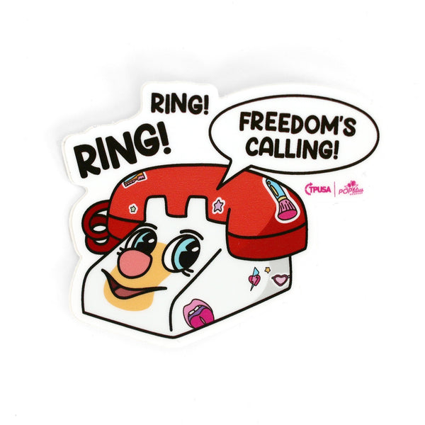 Freedom's Calling Poplitics Sticker - Official TPUSA Merch