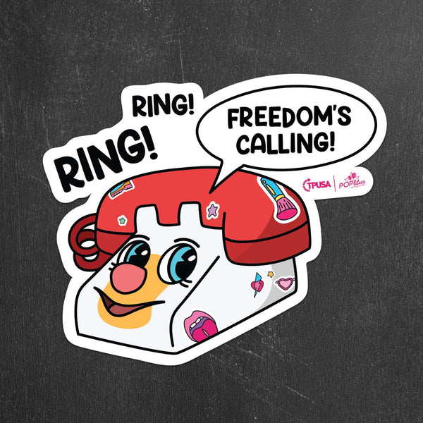 Freedom's Calling Poplitics Sticker - Official TPUSA Merch