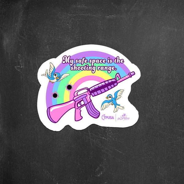 My Safe Space Is The Shooting Range Poplitics Sticker