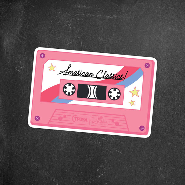 Poplitics American Classics Cassette Tape | Sticker - Official TPUSA Merch