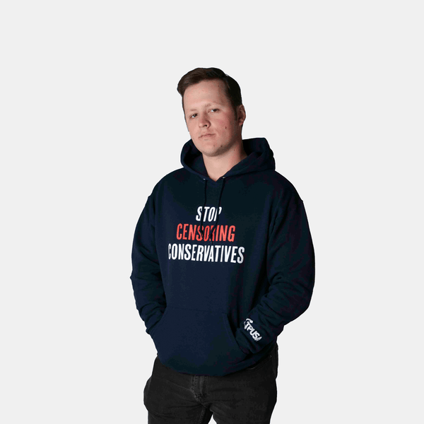 Stop Censoring Conservatives Hoodie - Official TPUSA Merch