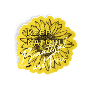 Sunflower - Keep Nature Free and Beautiful | Sticker - Official TPUSA Merch