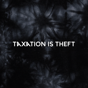 Taxation is Theft Hooded Sweatshirt | Black Tie Dye - Official TPUSA Merch