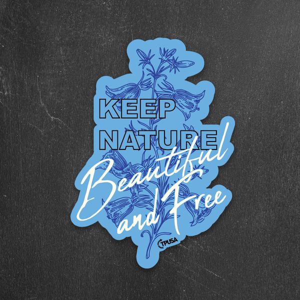 Texas Bluebell - Keep Nature Free and Beautiful Sticker