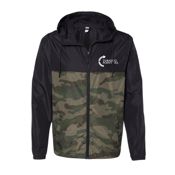 TPUSA Windbreaker Jacket | Camo/Black - Official TPUSA Merch