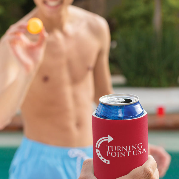 Turning Point USA Logo Koozie | Red - Official TPUSA Merch