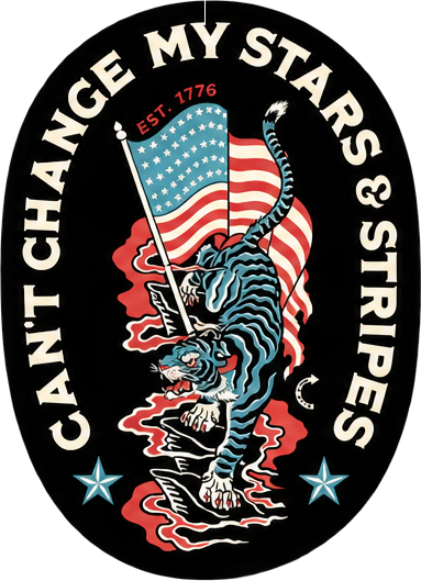 CAN’T CHANGE MY STARS & STRIPES STICKER